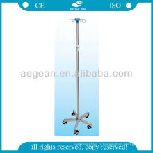 AG-IVP004 CE ISO Hauteur réglable 5 roulettes médicale meubles simple IV pole stand